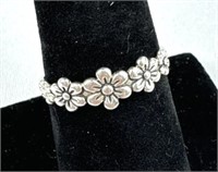 925 Sterling Dainty Flower Ring