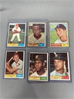 (6) 1961 Baseball Star Cards- Maris, Yaz, etc.