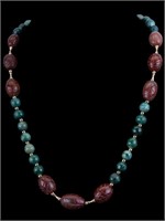 Jasper and Ceramic 14K Necklace