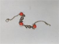 .925 Sterling Silver Seahorse Bracelet