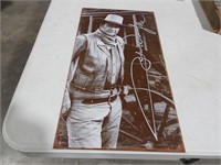 John Wayne Tin Art 16" x 8 1/2"
