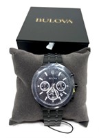 Mens Bulova Black Ion Plated Chronograph Watch