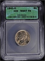 1941-D JEFFERSON NICKEL ICG MS-67 FS