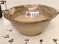 POTTERY SERVING BOWL, SIGNED