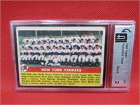 1956 Topps Yankees Team Baseball Card Graded 2GD