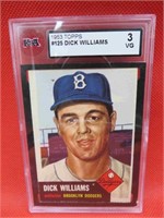 1953 Topps Dick Williams Graded Baseball Card 3VG