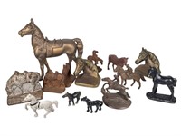 Cast Iron Metal Horse Grouping