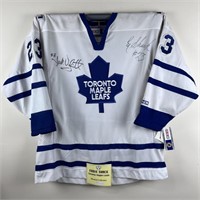 EDDIE SHACK & JACK VALIQUETTE AUTOGRAPHED JERSEY