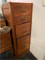 Detroit Public Schools Wooden File Cabinet