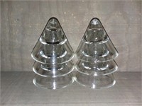 6 Candle Holders; Cone Shaped