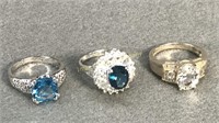 Sterling Decorative Rings - 3