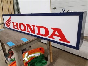 Double Sided Light Up Honda Red Wing Sign
