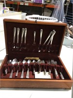 Silver plate flat ware box set