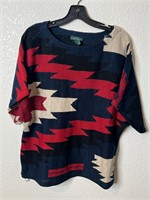 Lauren Ralph Lauren Aztec Knit Sweater Top Femme