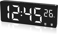 Digital Alarm Clock for Bedroom,Mirror Surface LED