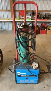 Millermatic 130 Wire Fed W/Gas On Dolly Cart