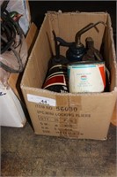 BOX LOT- OLD OIL CANS, ACE HARDWARE CAN, VALVOLINE