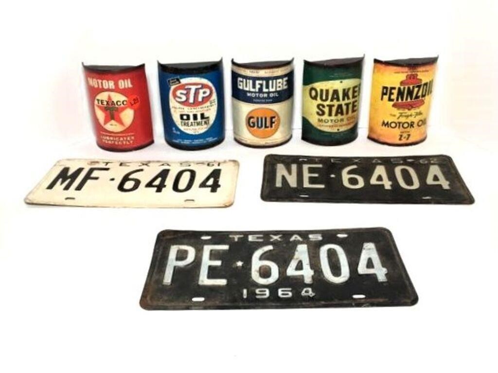 License Plates & Replica Tin Can Wall Décor