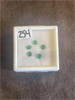 Rare 0.21 Carat Emerald Gemstones 5 Total Test