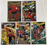 Marvel Spider-Man Nos.1-5 1990 Gold Variant 2nd P