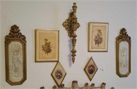 Wall hanging display, Dart cherub plaques
