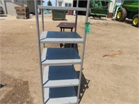 Metal Shop Rack on Rolling Wheels