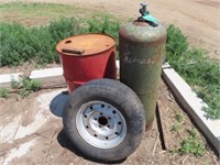 100# Propane Tank, 50 Gal. Barrel, Misc