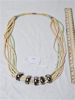 Retro Beaded Multi Strand Necklace