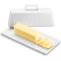 Kook Ceramic Butter Dish with Handle Cover Design