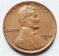 US 1954D "Lincoln" ONE CENT coin