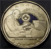 Canada $1 Celebrating Oscar Peterson - coloured