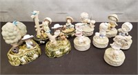 Lot of UCTCI Japan Ceramic Music Boxes. 1 Has a