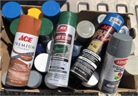 27 Cans of Spray Paint Assorted Colors
