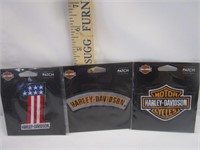 3 HARLEY DAVIDSON PATCHES