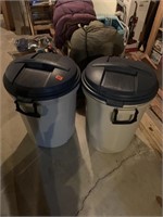 (2) trash cans