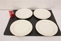 4 Lenox Continental Dining Gold Dinner Plates #3