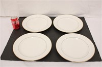 4 Lenox Continental Dining Gold Dinner Plates #4