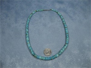 Native American Turquoise Bead Necklace See