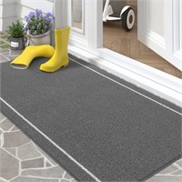 WF9854  PABUBE Outdoor Doormat 17"x29", Gray