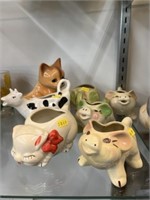 Decorative Pottery Cream Pitchers