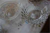 Lot of 2 crystal bowls w handles