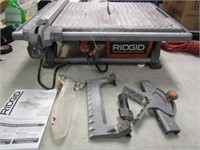 Used Ridgid 7in Wet Tile Saw Retail$219