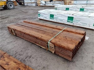 (37) Pcs Of Pressure Treated Lumber