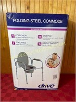 Drive Folding Steel Commode NIB