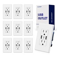 ELEGRP USB Wall Outlets  3-Ports USB C Wall Outlet