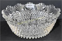 Imperial Glass Hobnail and Fan Large Bowl