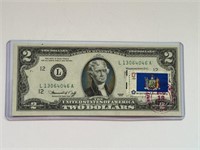 RARE 1976 US STAMPED 1st DAY ISSUE $2 BANKNOTE BIL