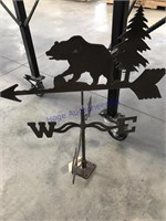 Bear w/ arrow weathervane, 21.5" tall