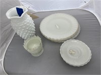 Milk Glass Vase - Golden Shell Dishes