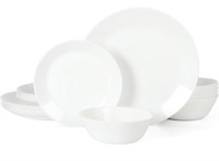 Set Of 17 Dinnerware Set White